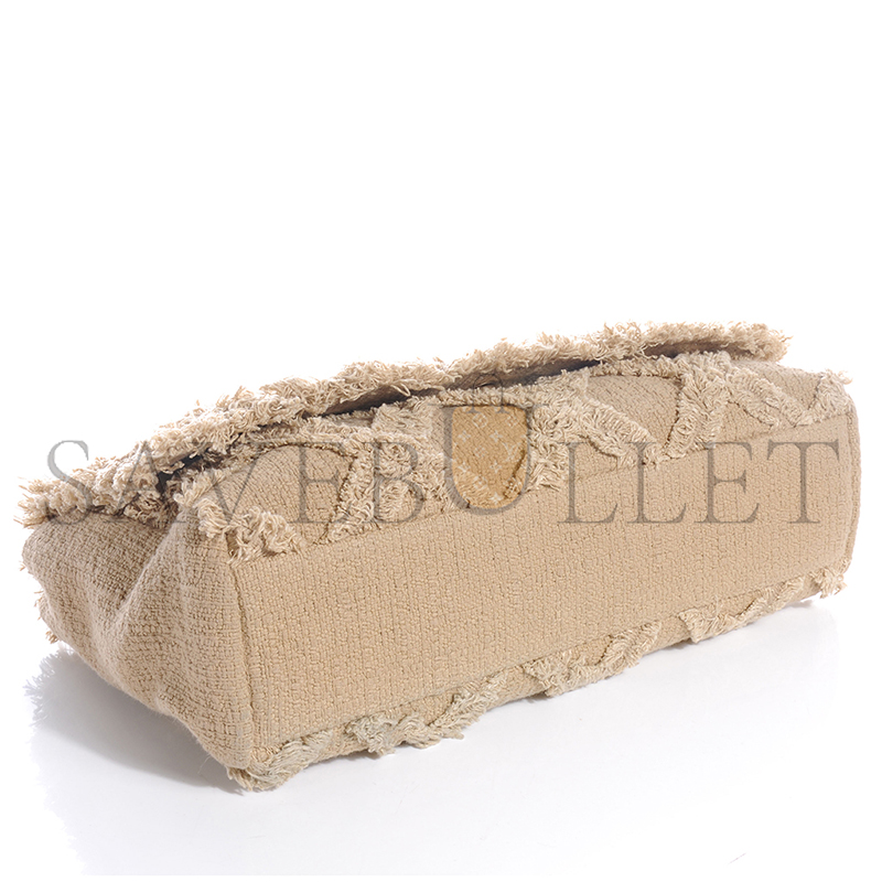 CHANEL MASTER TWEED NATURE FLAP DARK BEIGE (36*20*9cm) 